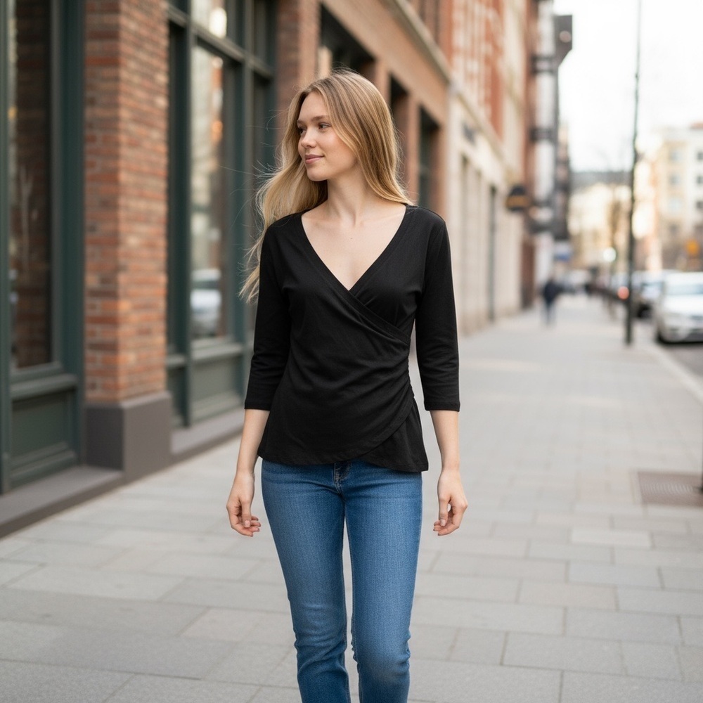 Fredericks of Hollywood V-Neck Black Top
New